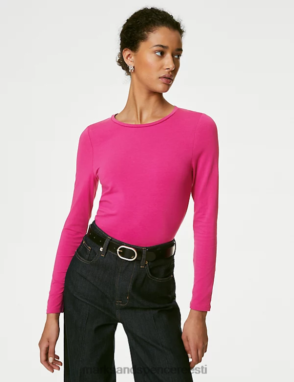 Riietus ee Marks & Spencer naised 2pk puuvillased topid roosa segu NZTRN84