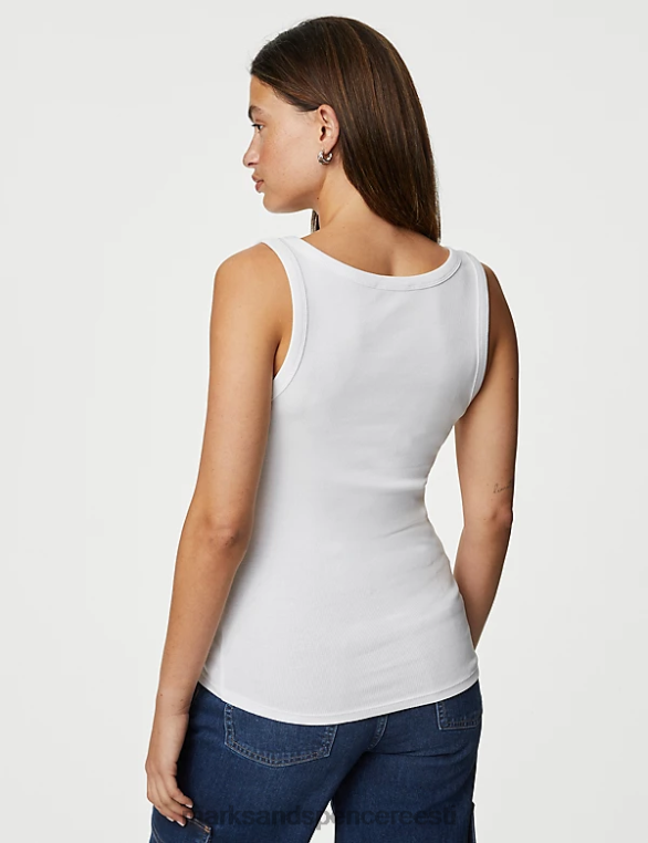 Riietus ee Marks & Spencer naised 2tk puuvillast rikkaliku soonikuga vestid must valge NZTRN661
