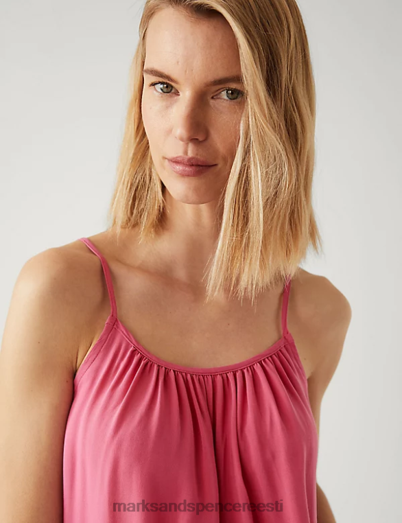 Riietus ee Marks & Spencer naised crew kaelusega cami top roosa NZTRN3173