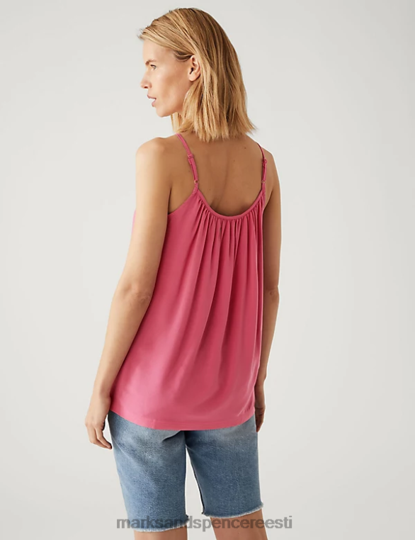 Riietus ee Marks & Spencer naised crew kaelusega cami top roosa NZTRN3173