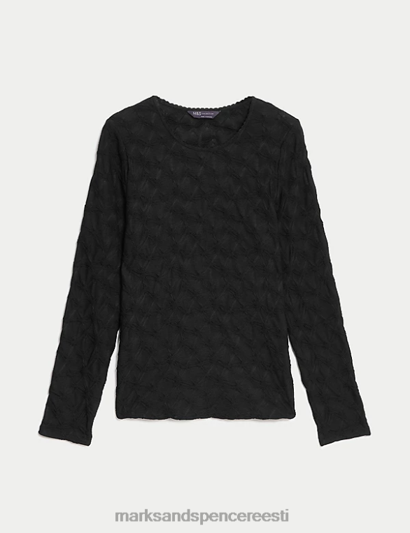 Riietus ee Marks & Spencer naised jersey tekstuuriga top must NZTRN604