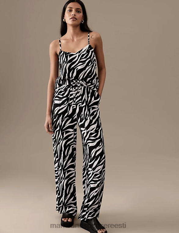 Riietus ee Marks & Spencer naised kuprorikas loomaprindiga cami top must segu NZTRN2979