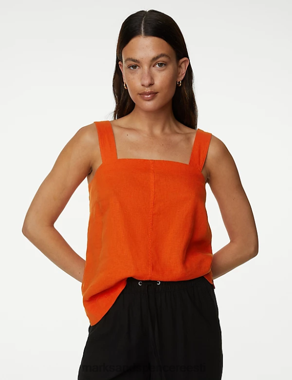 Riietus ee Marks & Spencer naised linasegu cami top ereoranž NZTRN599