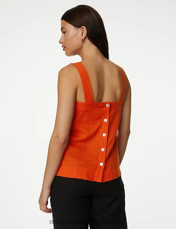 Riietus ee Marks & Spencer naised linasegu cami top ereoranž NZTRN599