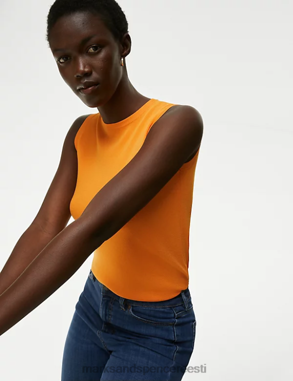 Riietus ee Marks & Spencer naised ümara kaelusega kootud vest mandariin NZTRN1103