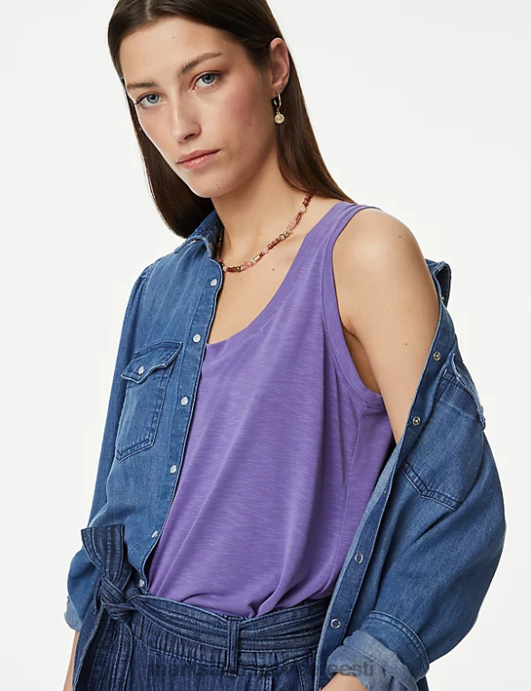 Riietus ee Marks & Spencer naised modaalrikas vest top särav lillakas NZTRN2711