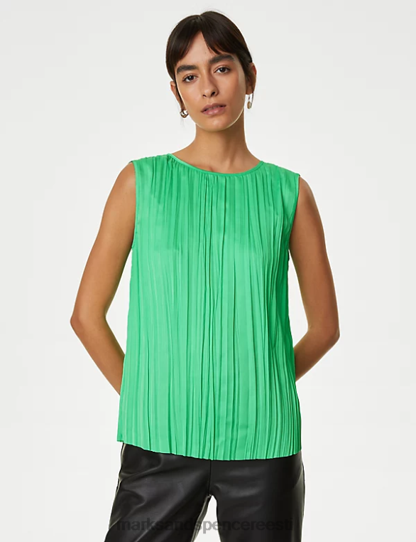 Riietus ee Marks & Spencer naised plisse vest top piparmünt NZTRN2106