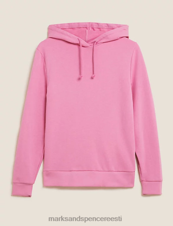 Riietus ee Marks & Spencer naised puuvillane hoodie keskmine roos NZTRN2992