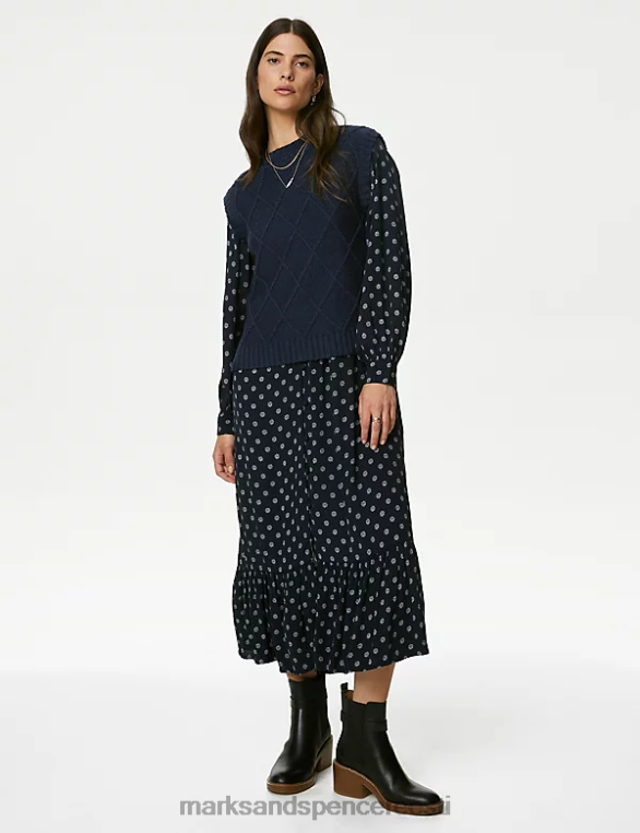 Riietus ee Marks & Spencer naised teemantpistes kootud vest villaga merevägi NZTRN900
