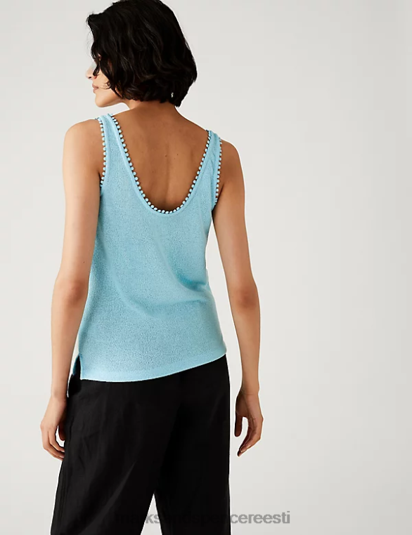 Riietus ee Marks & Spencer naised tekstuuriga vestipealne särav türkiissinine NZTRN2526