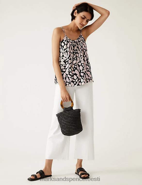 Riietus ee Marks & Spencer naised trükitud cami top mitu NZTRN3184