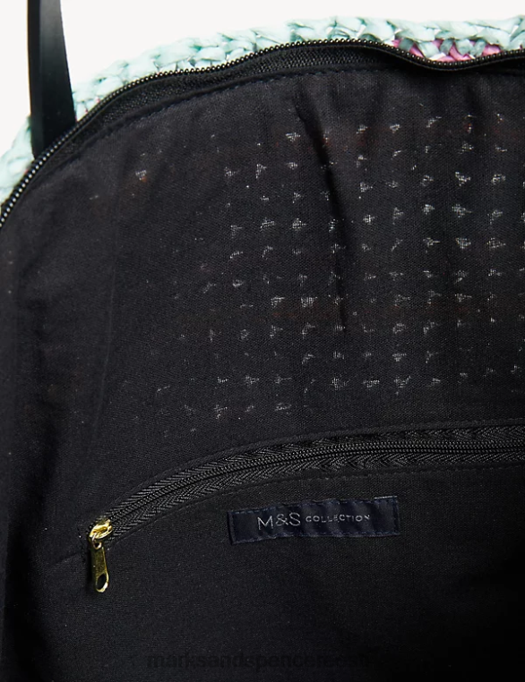 tarvikud ee Marks & Spencer naised õlgedest kootud kandekott mitu NZTRN1203