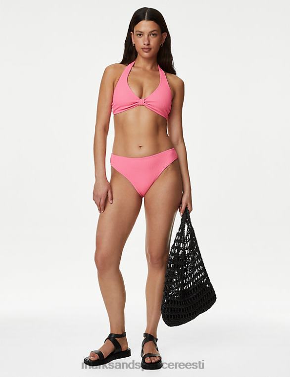 ujumisriided ja rannariided ee Marks & Spencer naised tekstuuriga kõrge säärega bikiinipüksid närimiskumm NZTRN2734